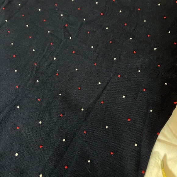 Tommy Hilfiger Pima Cotton V Neck Navy Pindot Sweater Size Large - Picture 6 of 9